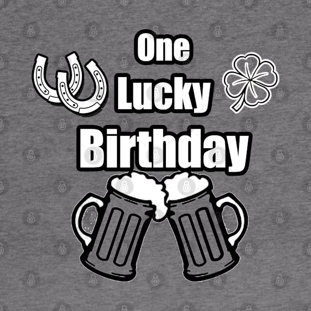 One Lucky Irish Green Beer Drinking Birthday Party by Black Ice Design